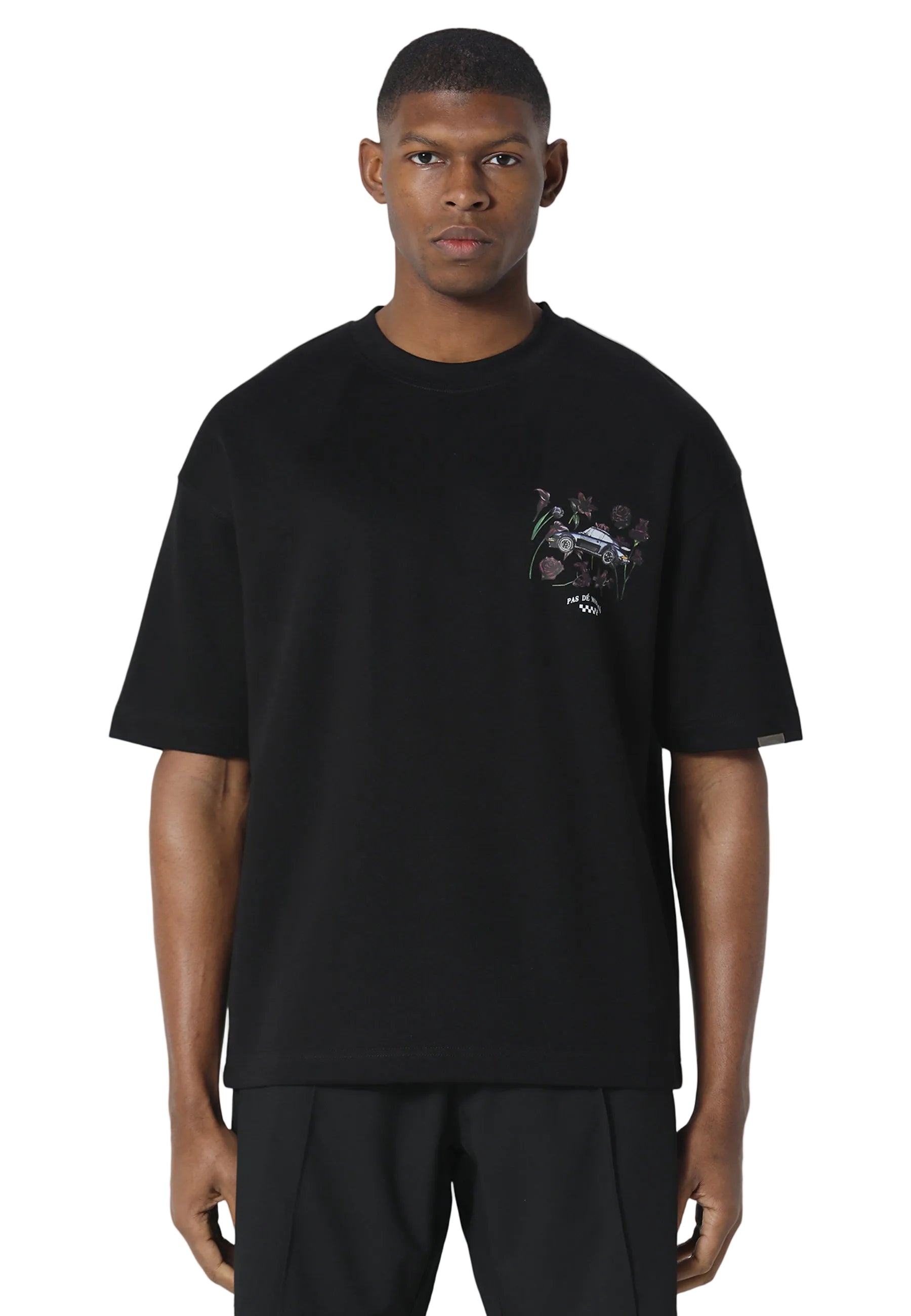 Pas De Monaco Bloom Torque Black T-Shirt